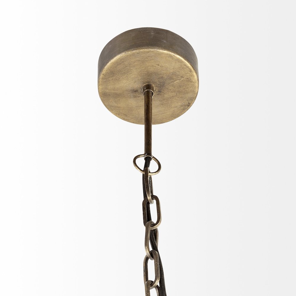 Dyson I 18x18 Black Metal Triangular Orb Pendant Light