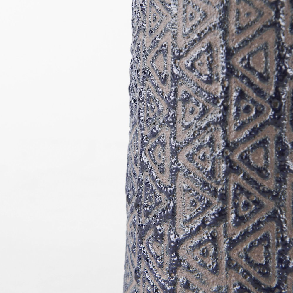 Sefina II Medium Brown/Black Patterned Ceramic Vase