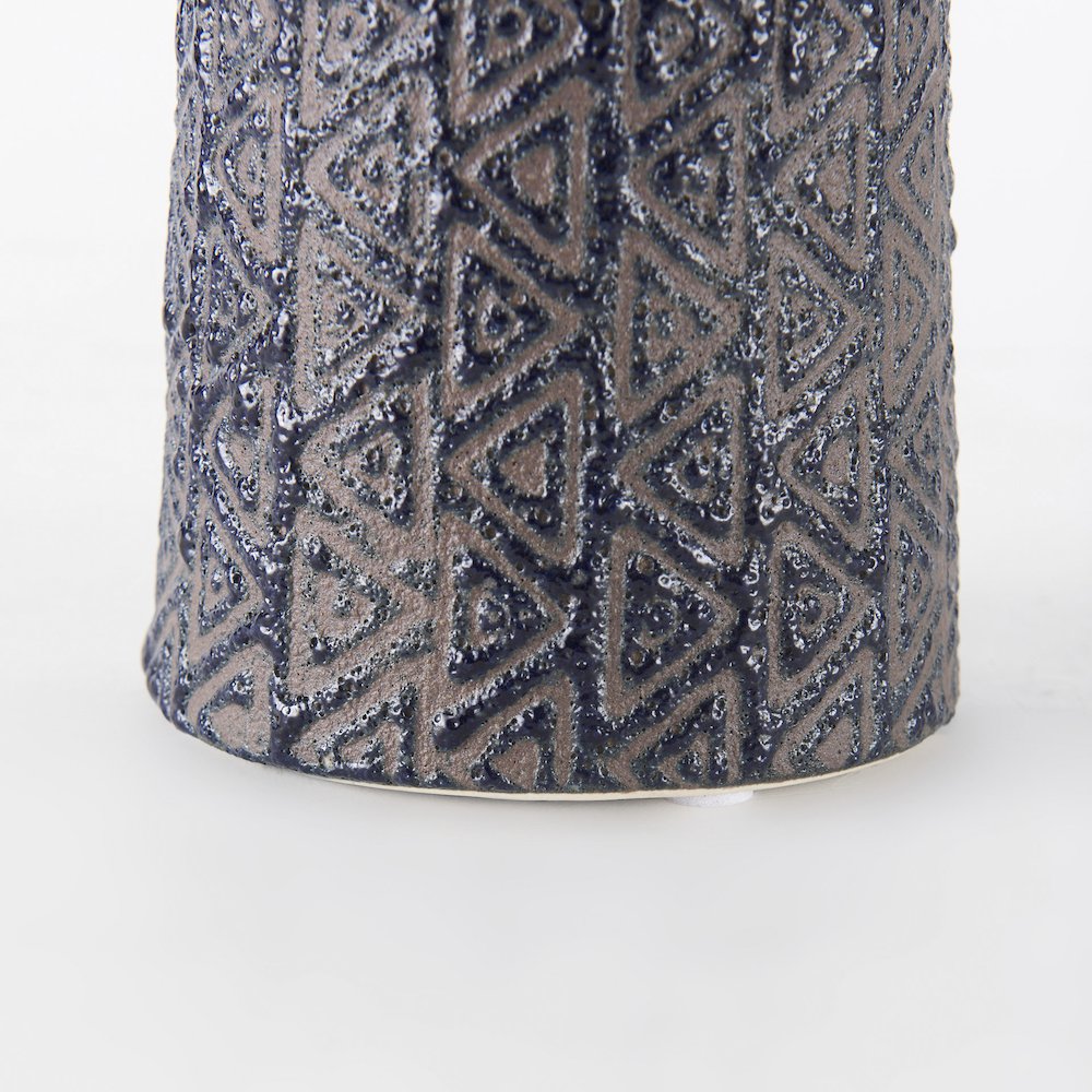 Sefina II Medium Brown/Black Patterned Ceramic Vase