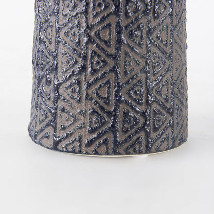 Sefina II Medium Brown/Black Patterned Ceramic Vase