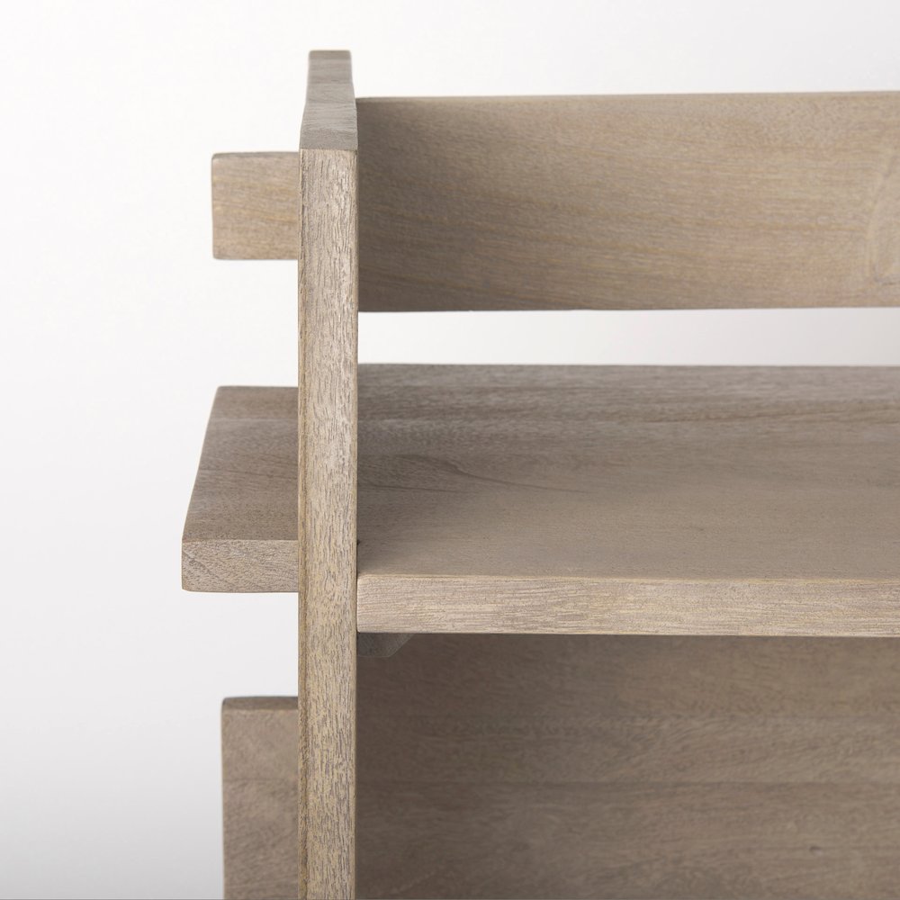 Aida Light Gray Wood Console Table