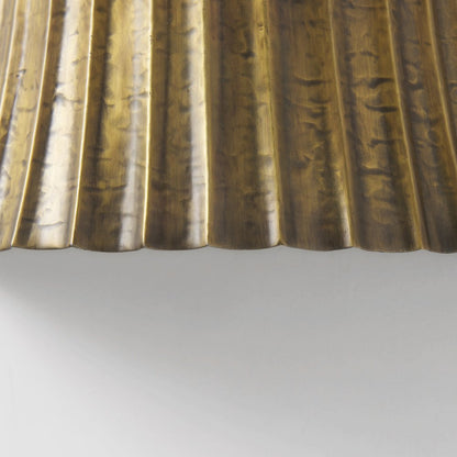 Letitia 10.5L x 5.5W x 11.0H Gold Hammered Metal Fan Wall Sconce