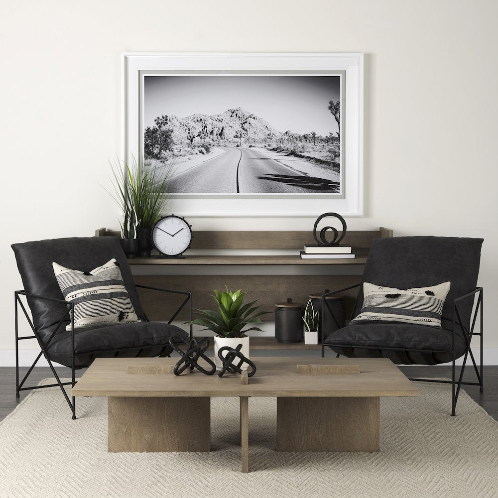 Aida Light Gray Wood Console Table