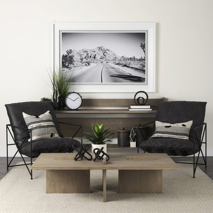 Aida Light Gray Wood Console Table