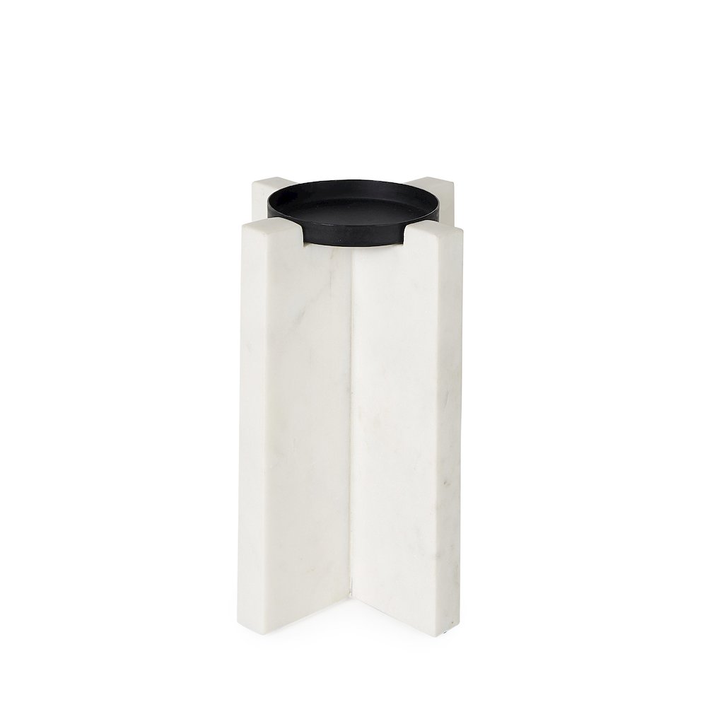 Sophia 5.5"L x 3.5"W x 8.0"H. Marble Candle Holder Medium