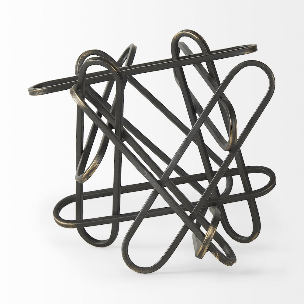 Henderson 12.2L x 9.1W x 9.1H Black Metal Paperclip Decorative Object