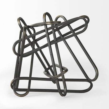 Henderson 12.2L x 9.1W x 9.1H Black Metal Paperclip Decorative Object