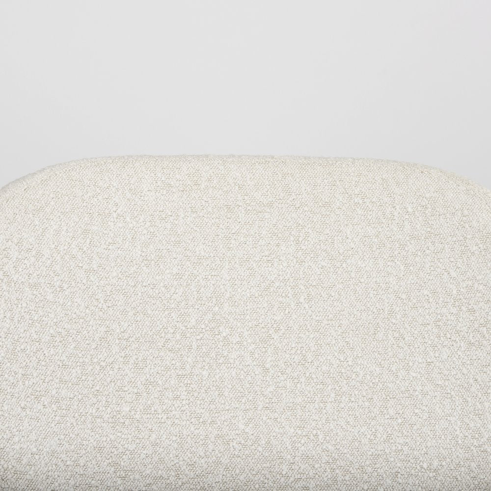 Amelia Cream Boucle W/Black Metal Upholstered Accent Chair 21.3L x 21.3W x 30.3H