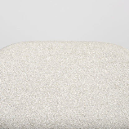 Amelia Cream Boucle W/Black Metal Upholstered Accent Chair 21.3L x 21.3W x 30.3H