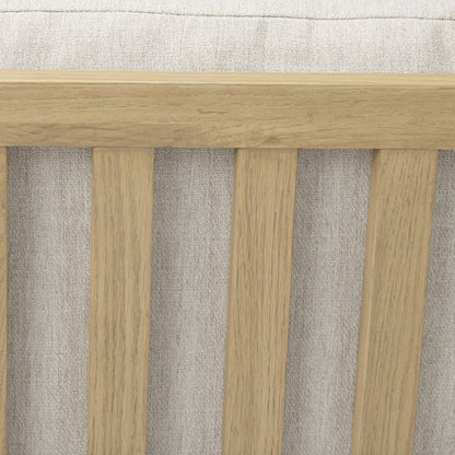 Raeleigh 28.0L x 34.1W x 34.4H Cream Fabric W/Light Brown Wood Accent Chair