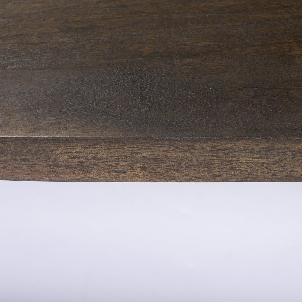 Viktor 55"L Dark Brown Solid Wood Coffee Table