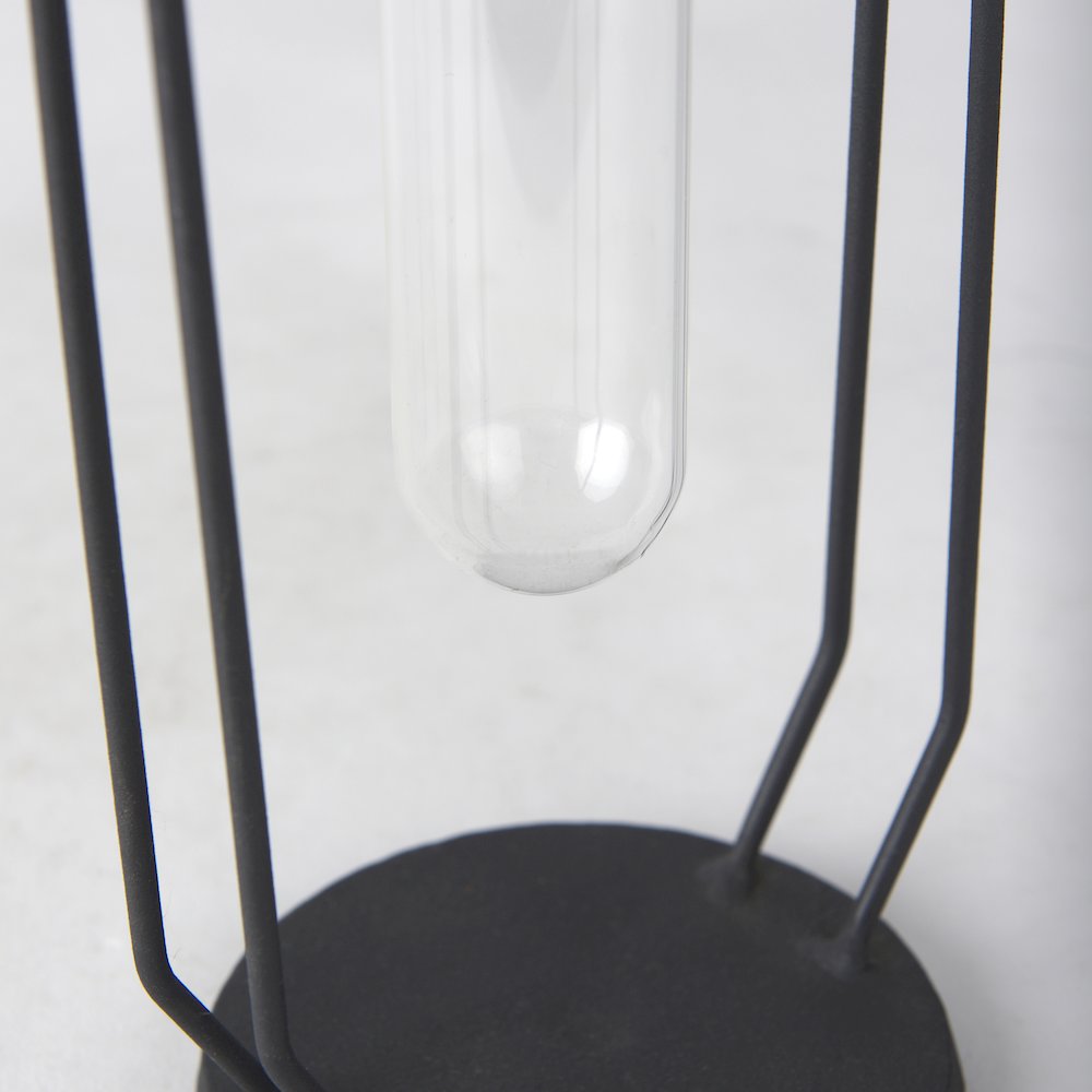 Aria 4.5L x 3.9W x 11.0H Metal and Glass Holder Object