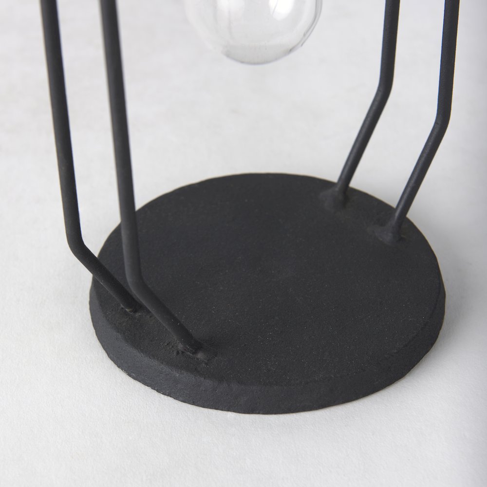 Aria 4.5L x 3.9W x 11.0H Metal and Glass Holder Object