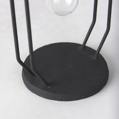 Aria 4.5L x 3.9W x 11.0H Metal and Glass Holder Object