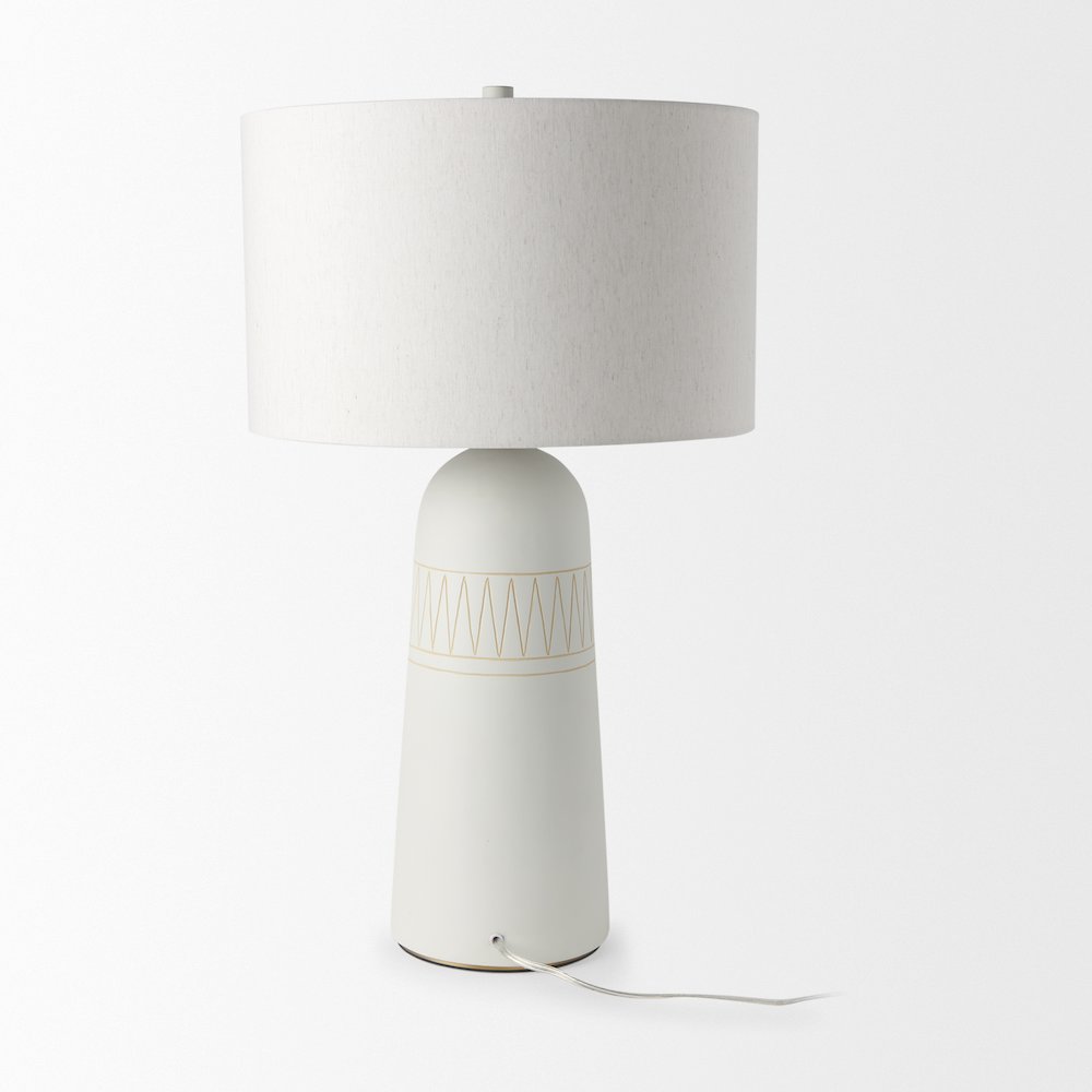 Javier 18.0L x 18.0W x 30.75H Light Base W/Cream Shade Table Lamp