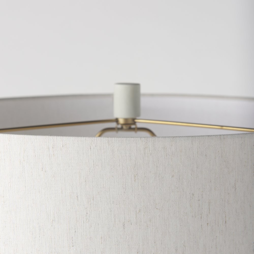 Javier 18.0L x 18.0W x 30.75H Light Base W/Cream Shade Table Lamp