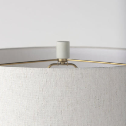 Javier 18.0L x 18.0W x 30.75H Light Base W/Cream Shade Table Lamp