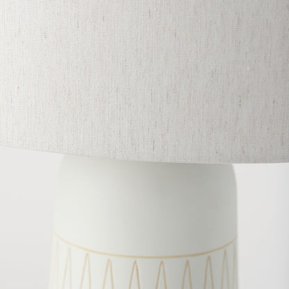 Javier 18.0L x 18.0W x 30.75H Light Base W/Cream Shade Table Lamp