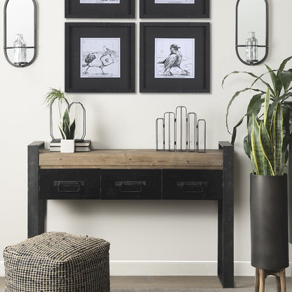 Aria 4.5L x 3.9W x 11.0H Metal and Glass Holder Object
