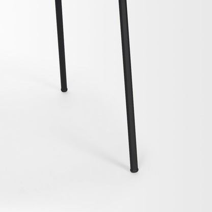 Carolyn Dining Chair w/ Oatmeal Fabric & Matte Black Metal