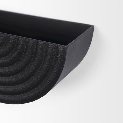 Shilo Matte Black Metal Hanging Wall Planter (Set of 2)