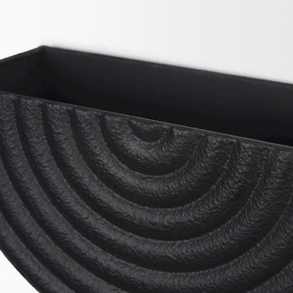 Shilo Matte Black Metal Hanging Wall Planter (Set of 2)