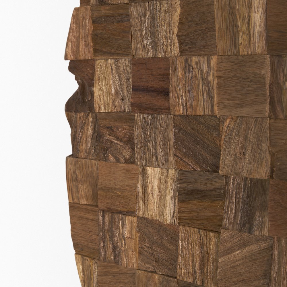 Into the Abyss II LIght Brown Wood 32" Wall Art
