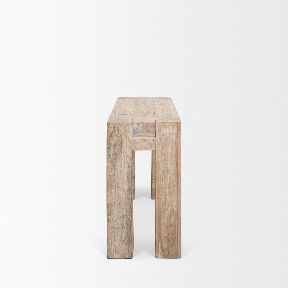 Whitewash Reclaimed Wood Console Table