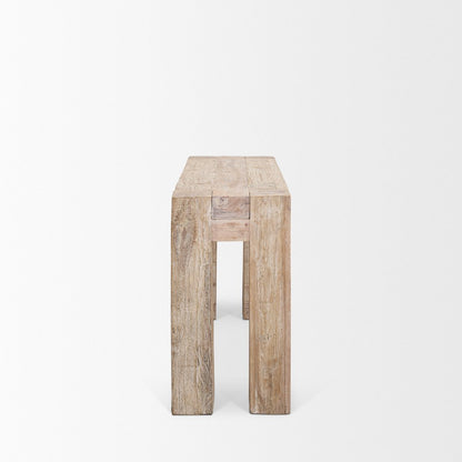 Whitewash Reclaimed Wood Console Table