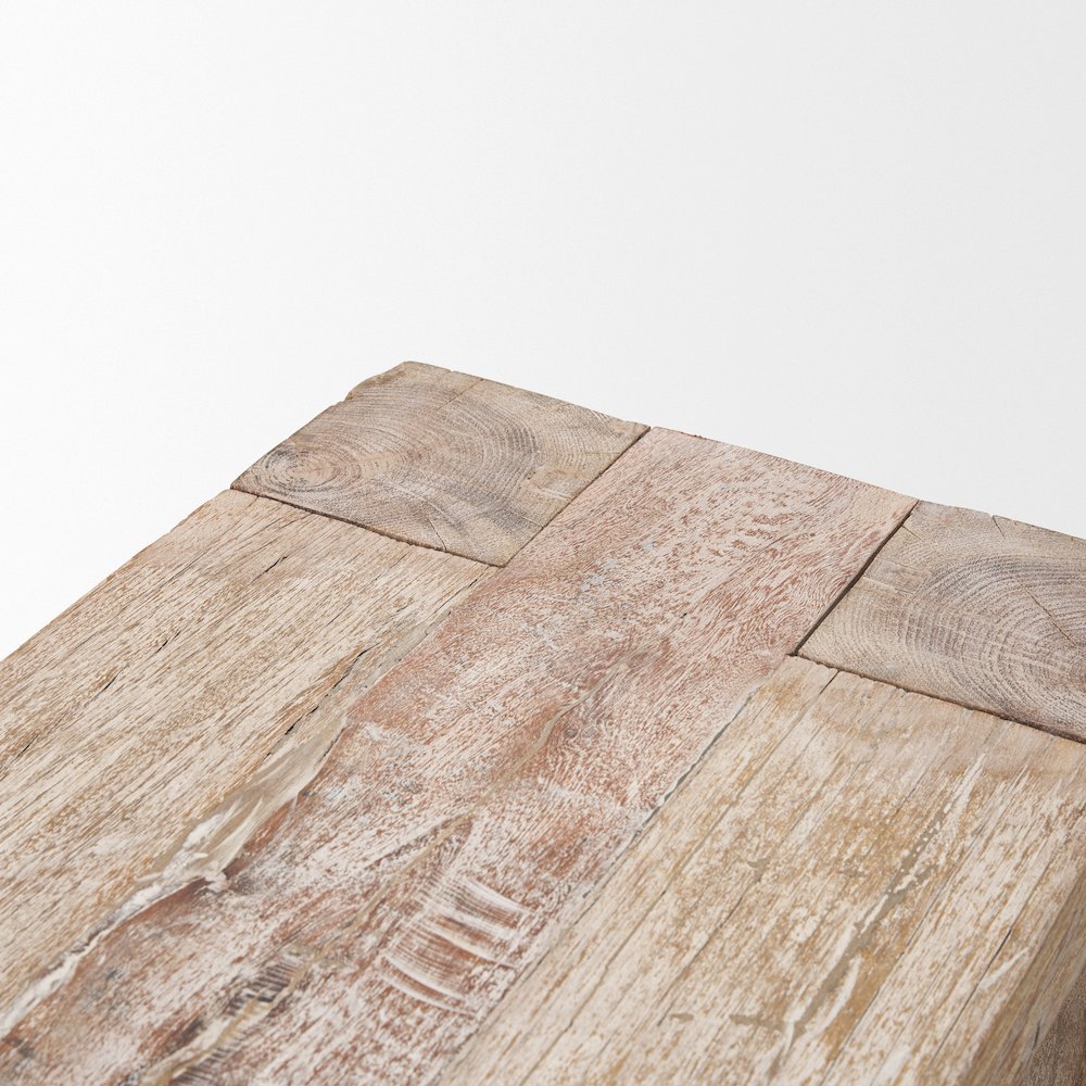 Whitewash Reclaimed Wood Console Table