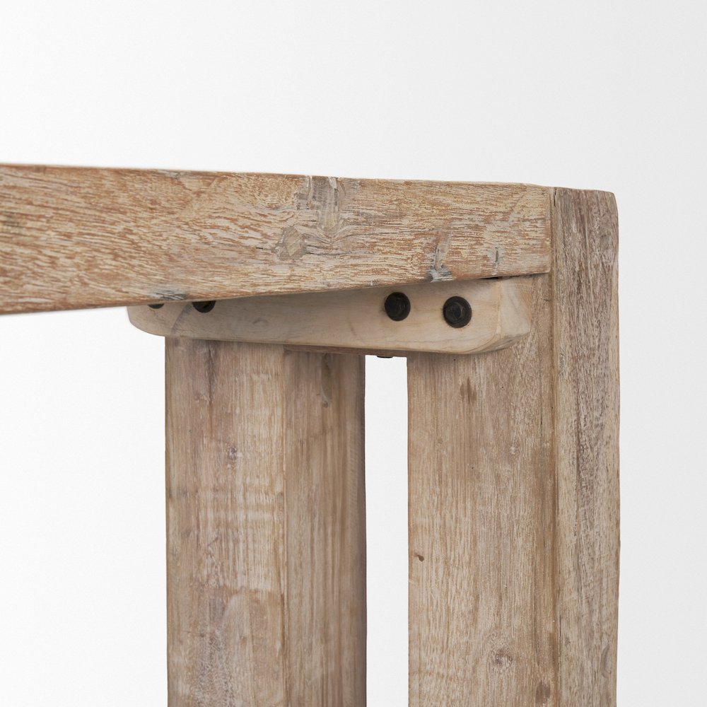 Whitewash Reclaimed Wood Console Table