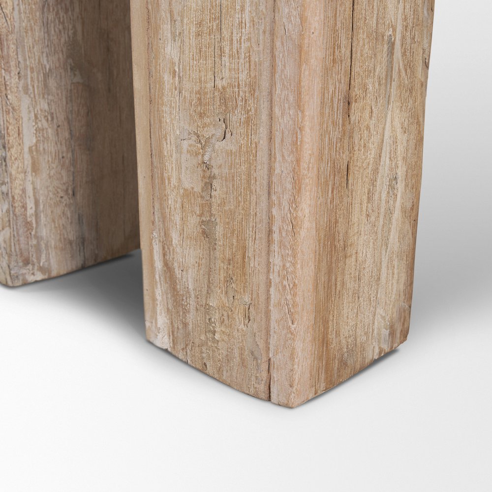Whitewash Reclaimed Wood Console Table