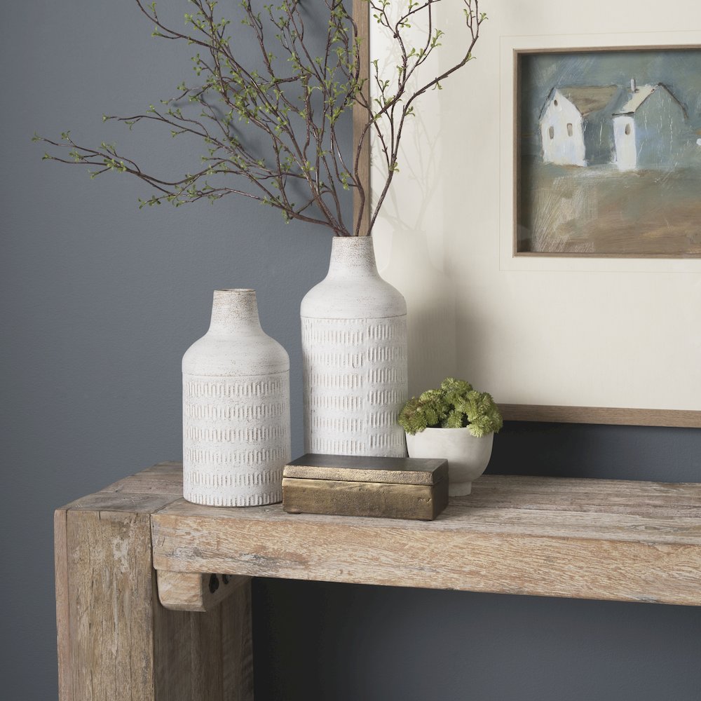 Whitewash Reclaimed Wood Console Table