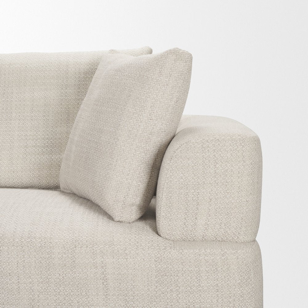 Warner Oatmeal 2 Piece Long Sofa Set