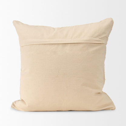 Jacory Cream Checker Textured Decorative Square Pillow Cover