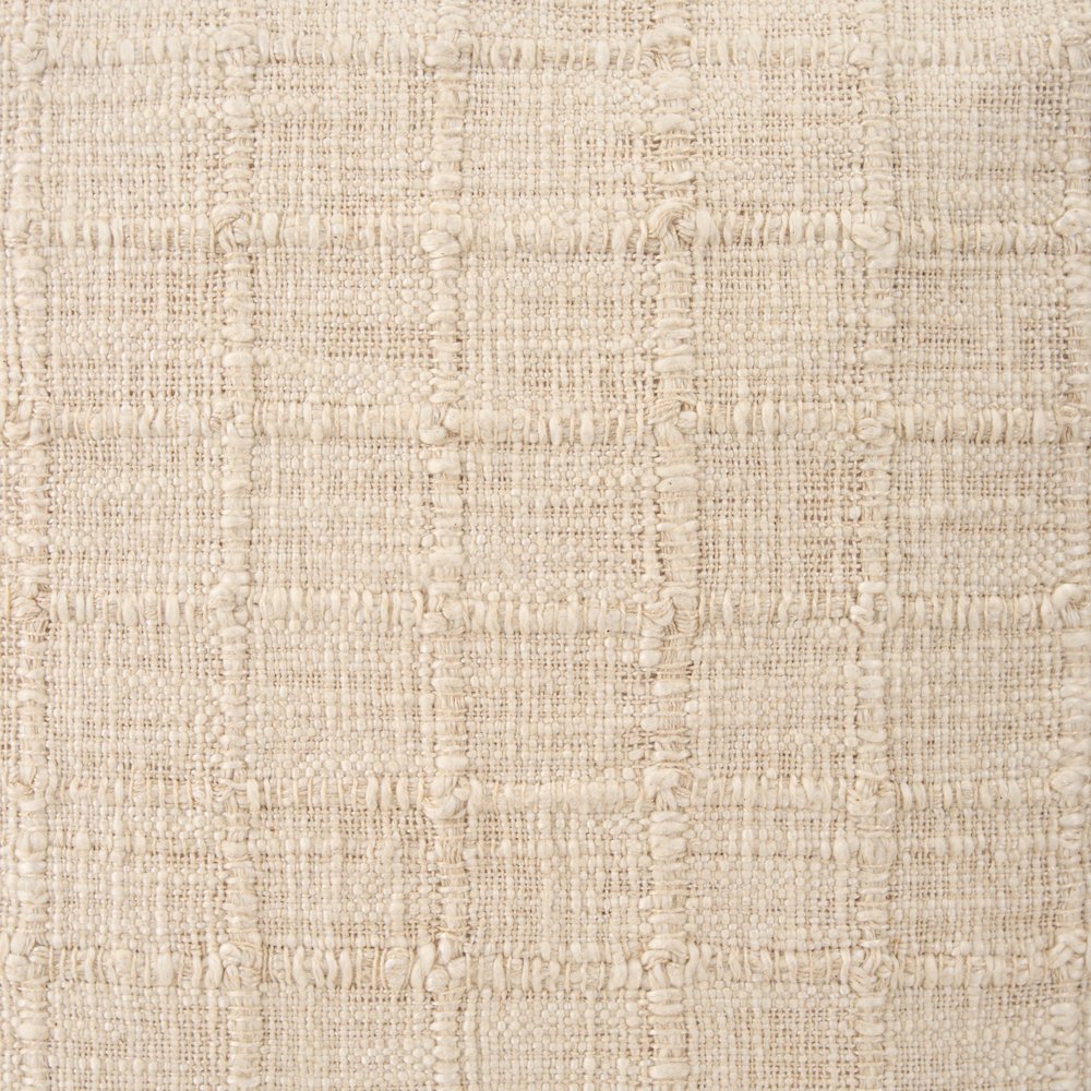 Jacory Cream Checker Textured Decorative Square Pillow Cover