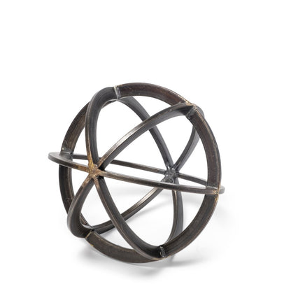 Galenna (Small) 8L x 8W Black Metal Circular Decorative Orb