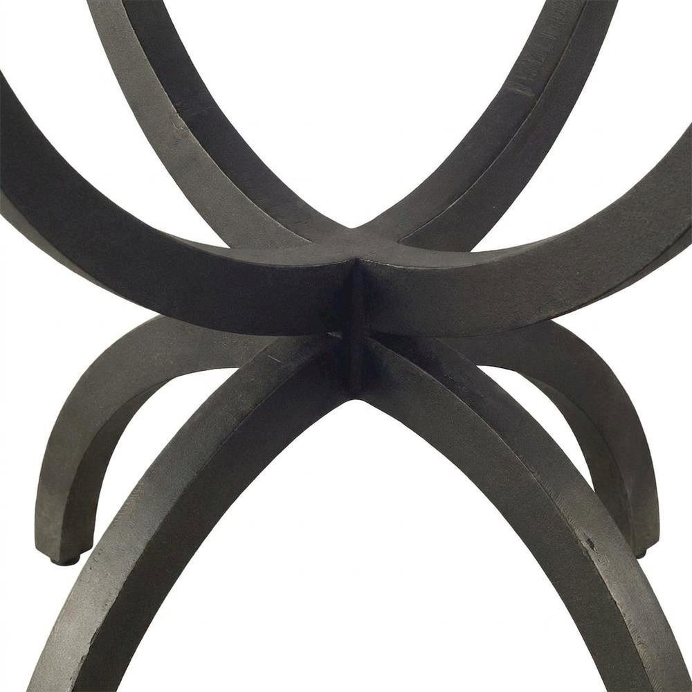 White Marble Top Dining Table with Black Metal Base, Modern Style