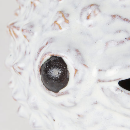 Spike (Large) 10L x 6W Off-White Ceramic Puffer Fish