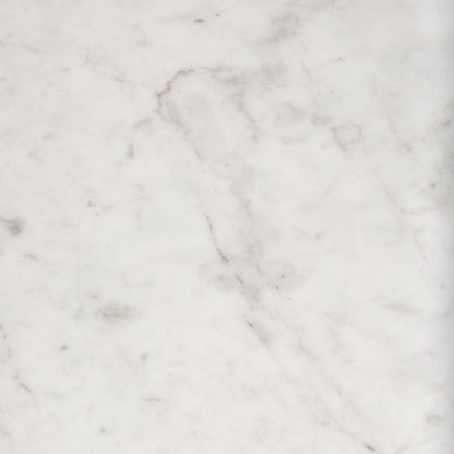 30X30 White Marble Top Black Metal Base Coffee Table