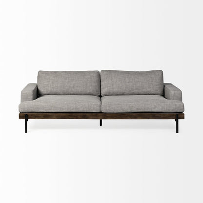 Colburne 95" Gray Upholstered Three Seater Sofa