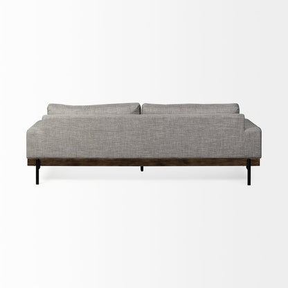Colburne 95" Gray Upholstered Three Seater Sofa