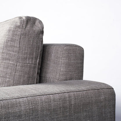 Colburne 95" Gray Upholstered Three Seater Sofa