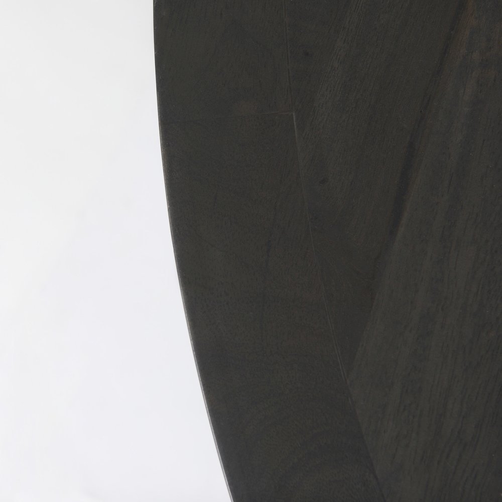 Liesl 54.L x 54.0W x 30.0H Black Wood Circular Top Dining Table