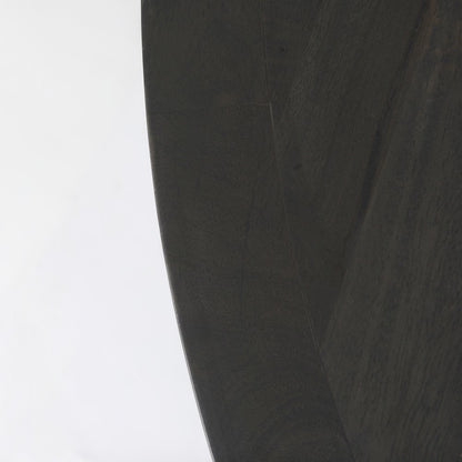 Liesl 54.L x 54.0W x 30.0H Black Wood Circular Top Dining Table