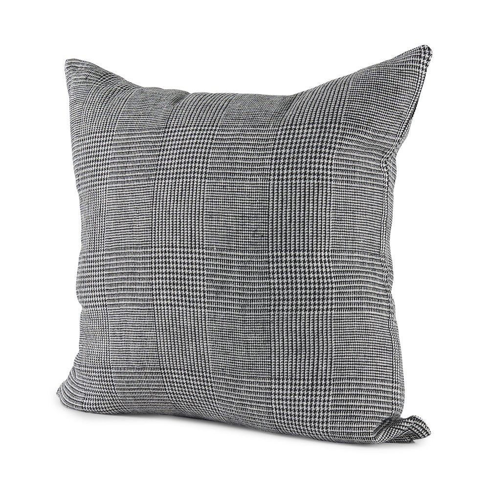 20 X 20 Black And White Fabric Decorative Pillow Cover