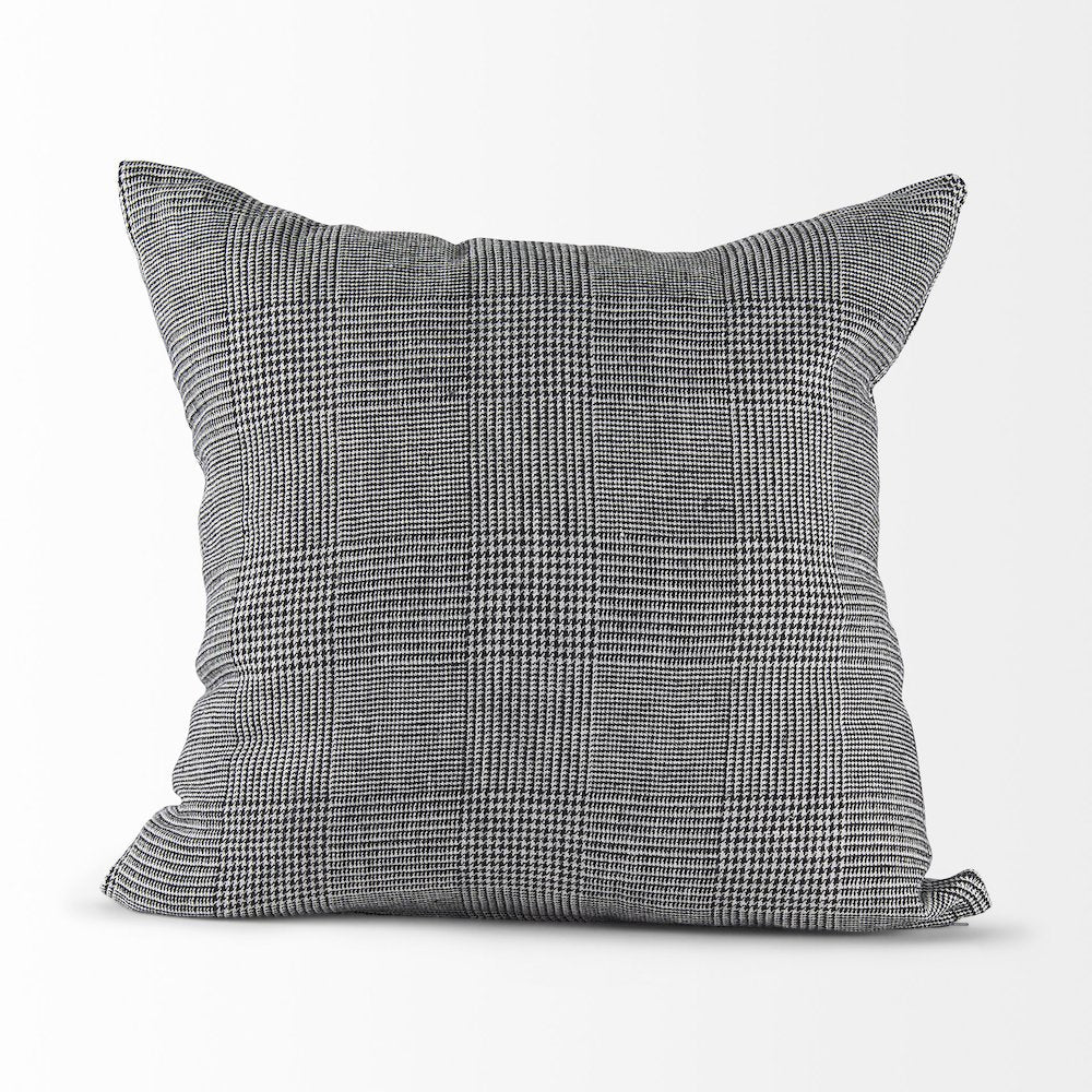 20 X 20 Black And White Fabric Decorative Pillow Cover
