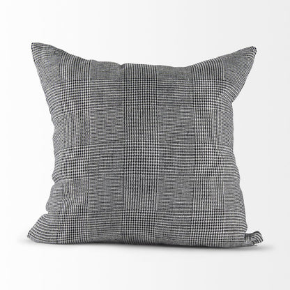 20 X 20 Black And White Fabric Decorative Pillow Cover