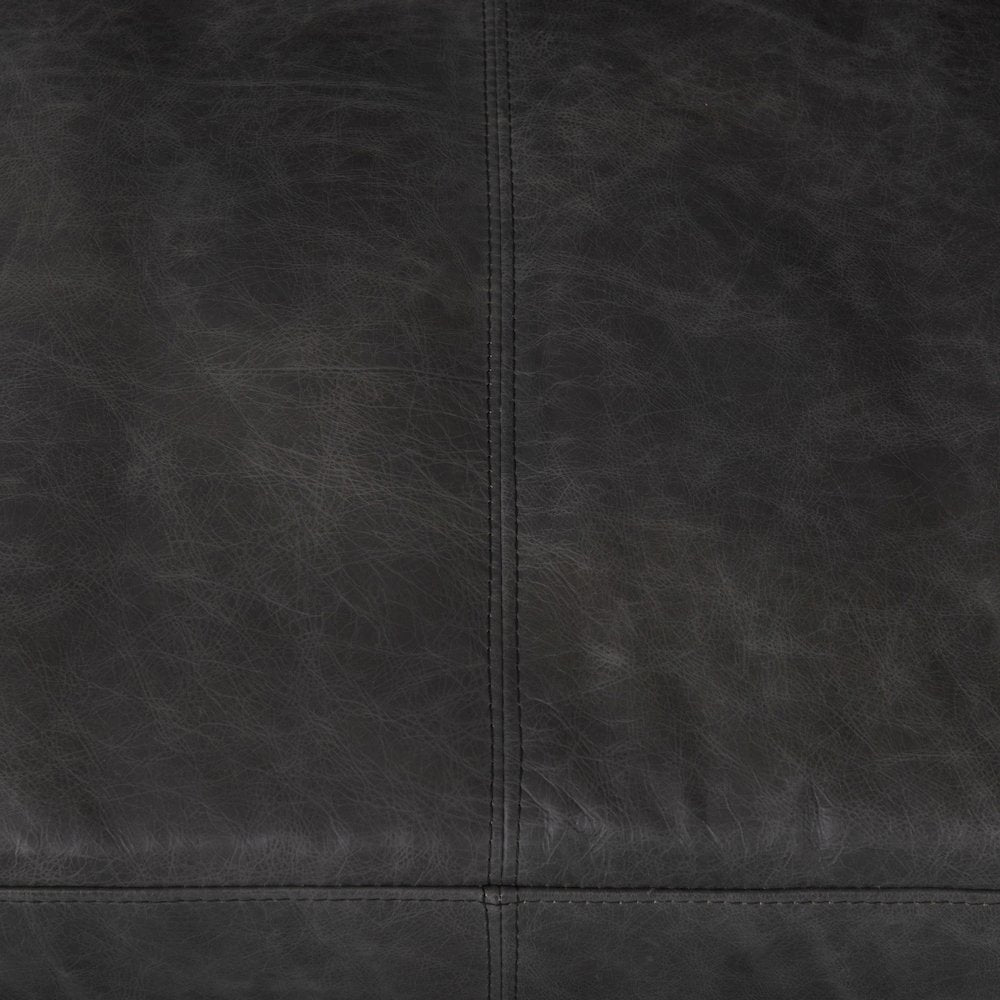 Cochrane 82L x 33W x 32.3 Black Leather Three Seater Sofa