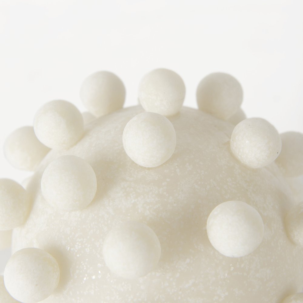 Malo 5.9L x 5.9W x 5.9H Cream Resin Large Sphere Decorative Object